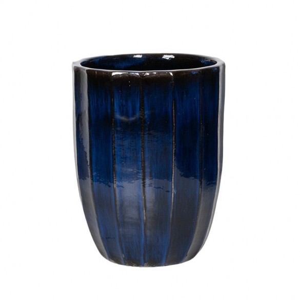 Harlow Rib Vase kerámia - Királykék 45x59cm