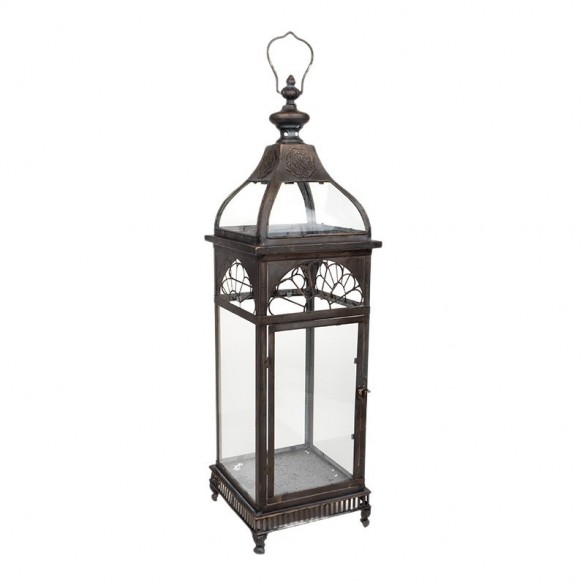 Fém lámpás - Bronz 25x25x80,5cm