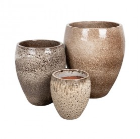 Vague Vase kerámia - Mézeskalácsbarna 35x43cm