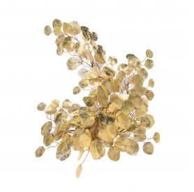 Kereklevelű fényes girland polyester 175x18 cm arany